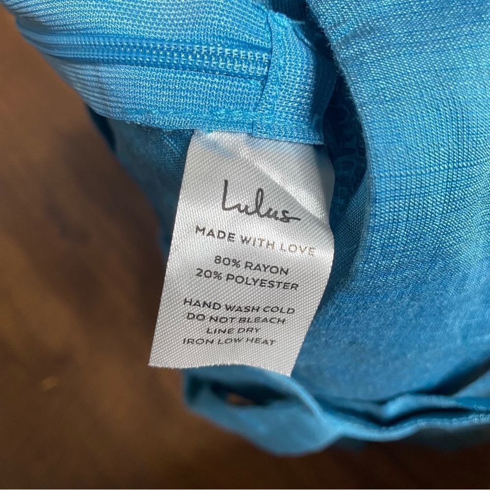 Lulus Ruffled Blue Skort - Size S - Picture 4 of 5